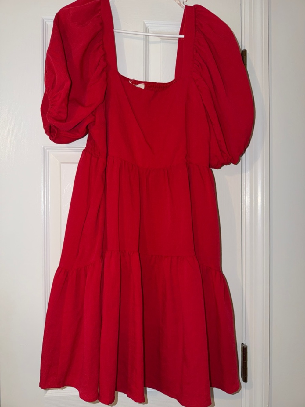 Red Puff-Sleeve Dress - Brand